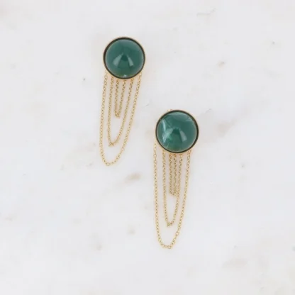 boucles d'oreilles Assia couleur VERT