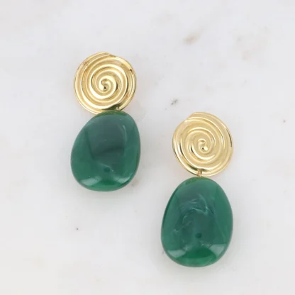 boucles d'oreiles Lamya Vert