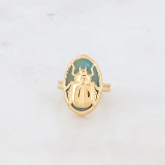 Bague Scarabée Bleu