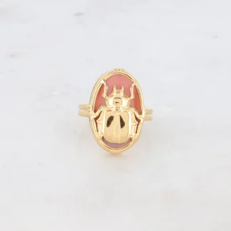 Bague Scarabée Rose
