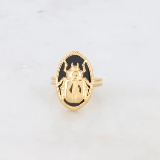 Bague Scarabée noir