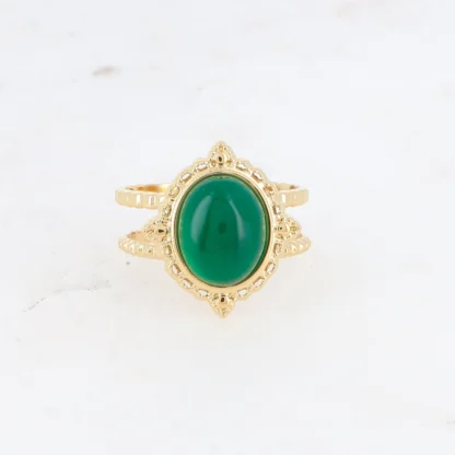 bague galinatine agate verte