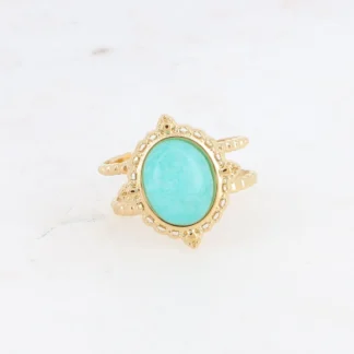 bague galinatine amazonite