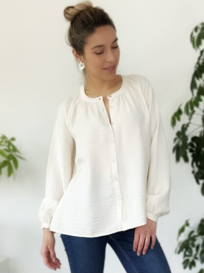 Blouse fluide KASSELIA écru - Image 3