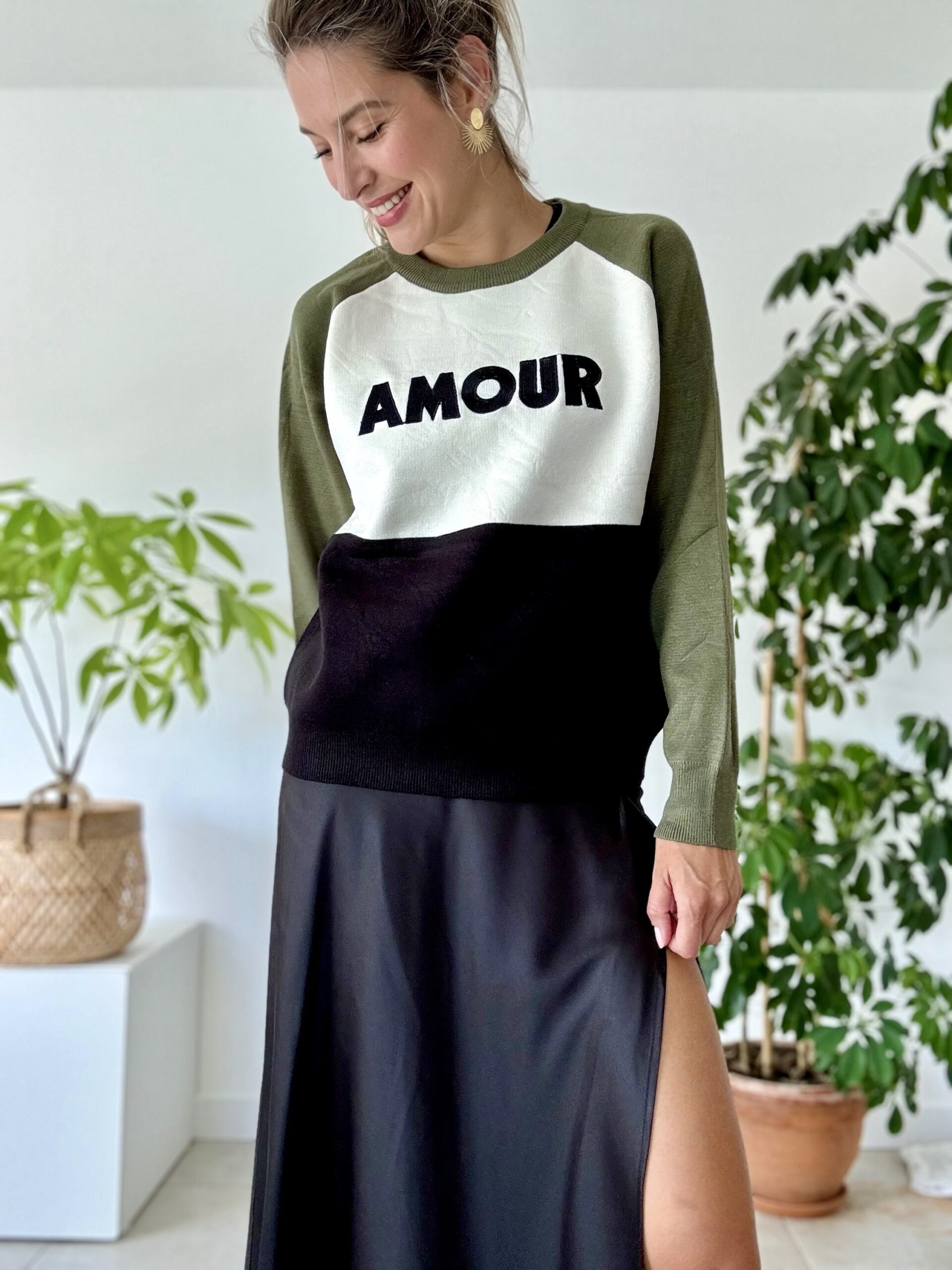 Pull AMOUR Kaki – Image 2