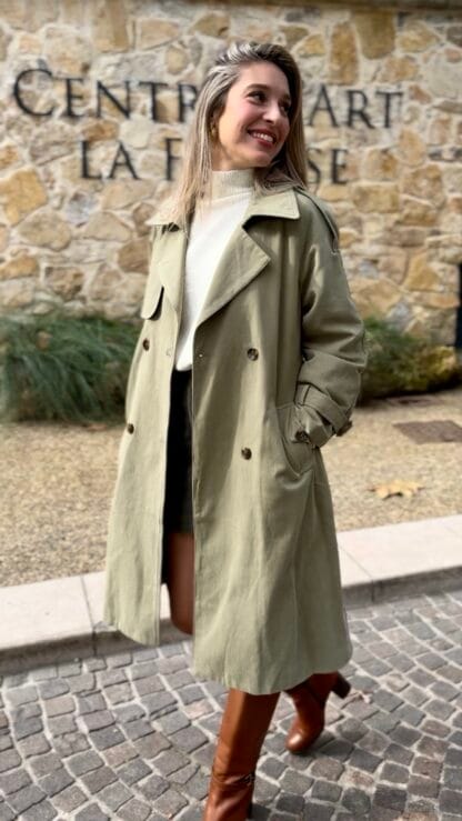 Trench LEA kaki