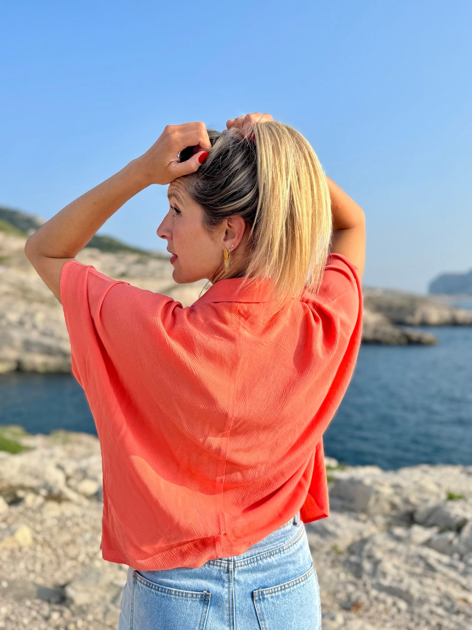 Chemise CARAIBES corail – Image 3