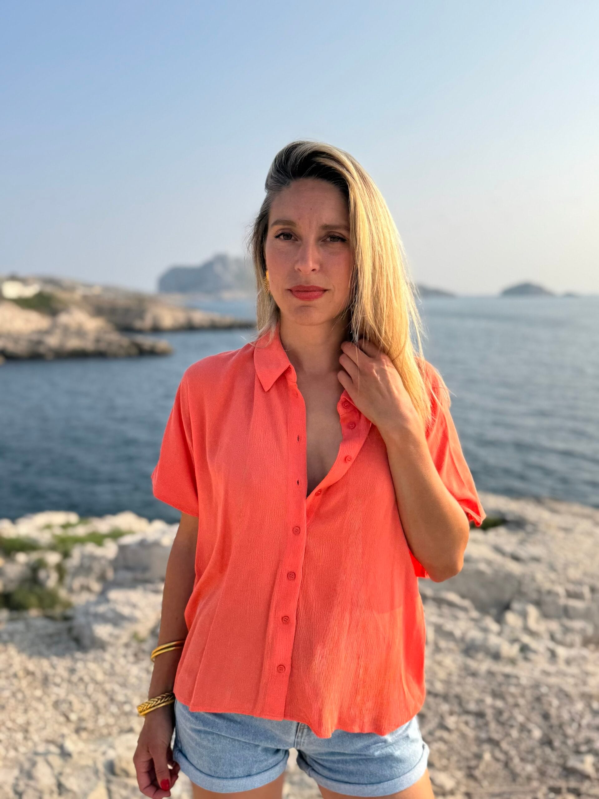 Chemise CARAIBES corail – Image 4