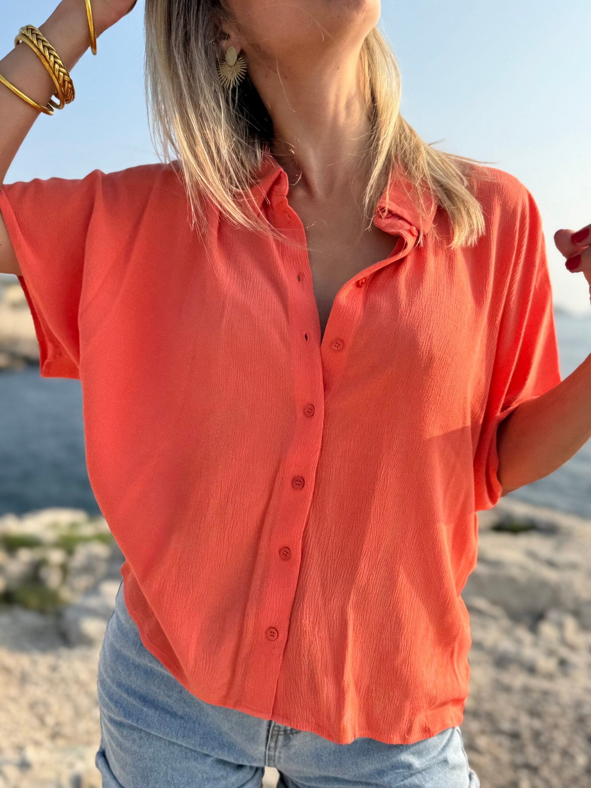 Chemise CARAIBES corail – Image 5